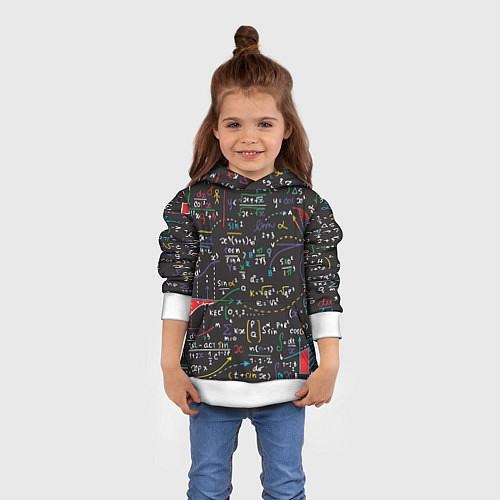 Детская толстовка Math / 3D-Белый – фото 4