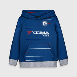 Толстовка-худи детская FC Chelsea Home 18-19, цвет: 3D-меланж