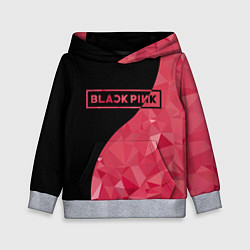 Детская толстовка Black Pink: Pink Polygons