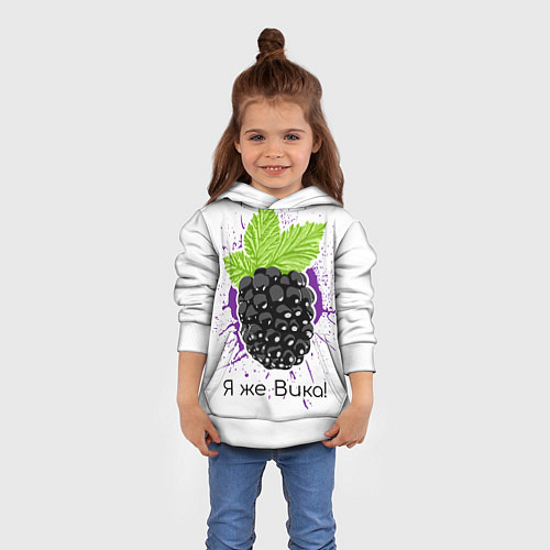 Детская толстовка Я же Вика / 3D-Белый – фото 4