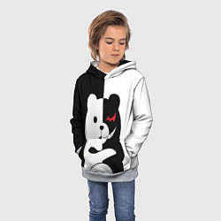 Толстовка-худи детская Monokuma Drae, цвет: 3D-меланж — фото 2