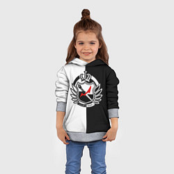 Толстовка-худи детская MONOKUMA SCHOOL, цвет: 3D-меланж — фото 2