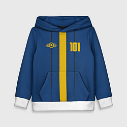 Толстовка-худи детская Fallout: Vault 101, цвет: 3D-белый