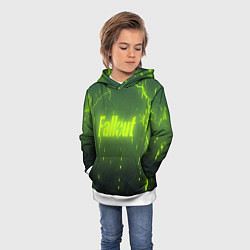 Толстовка-худи детская Fallout: Radiation Storm, цвет: 3D-белый — фото 2