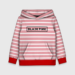 Детская толстовка Black Pink: Striped Geometry