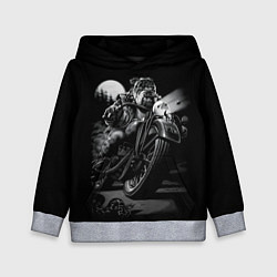 Детская толстовка Бульдог-байкер