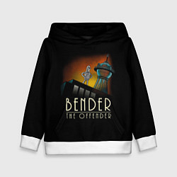 Толстовка-худи детская Bender The Offender, цвет: 3D-белый