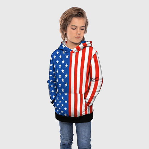 Детская толстовка American Patriot / 3D-Черный – фото 3