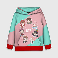 Толстовка-худи детская BTS Boys, цвет: 3D-красный