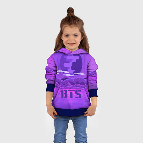 Детская толстовка BTS: Violet Mountains / 3D-Синий – фото 4