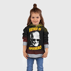 Толстовка-худи детская Stan Lee: Father of Superhero, цвет: 3D-меланж — фото 2