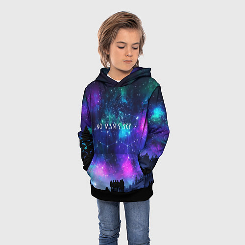 Детская толстовка No Man's Sky: Space Vision / 3D-Черный – фото 3