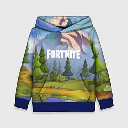 Толстовка-худи детская Fortnite: Forest View, цвет: 3D-синий
