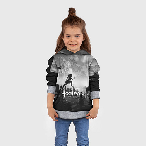 Детская толстовка Horizon Zero Dawn: Dark Runner / 3D-Меланж – фото 4