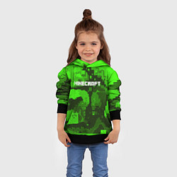 Толстовка-худи детская Minecraft: Green World, цвет: 3D-черный — фото 2