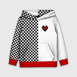 Толстовка-худи детская ФРЕНДЗОНА: Шахматы, цвет: 3D-красный