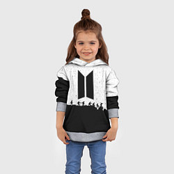 Толстовка-худи детская BTS: Black Stars, цвет: 3D-меланж — фото 2