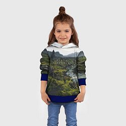 Толстовка-худи детская Death Stranding: Green World, цвет: 3D-синий — фото 2