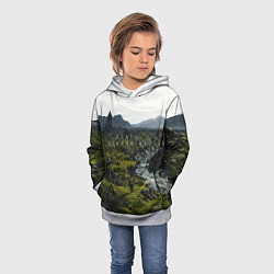 Толстовка-худи детская Death Stranding: Green World, цвет: 3D-меланж — фото 2