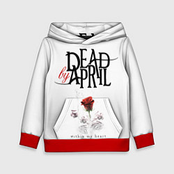 Толстовка-худи детская Dead by April, цвет: 3D-красный