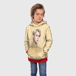 Толстовка-худи детская Park Jimin, цвет: 3D-красный — фото 2