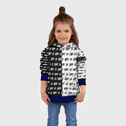Толстовка-худи детская Off-White: Black & White, цвет: 3D-синий — фото 2