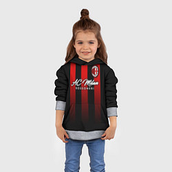 Толстовка-худи детская AC Milan, цвет: 3D-меланж — фото 2