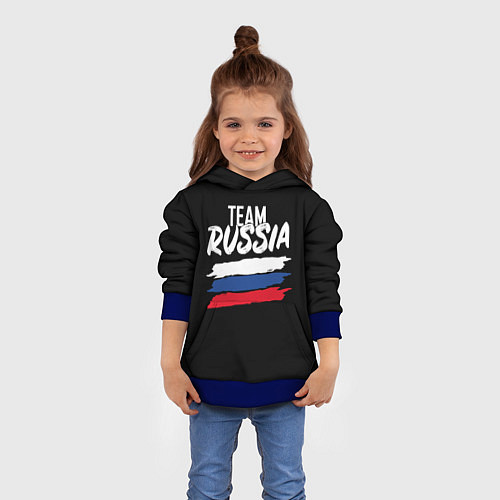 Детская толстовка Team Russia / 3D-Синий – фото 4
