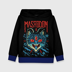 Толстовка-худи детская Mastodon: Demonic Cat, цвет: 3D-синий