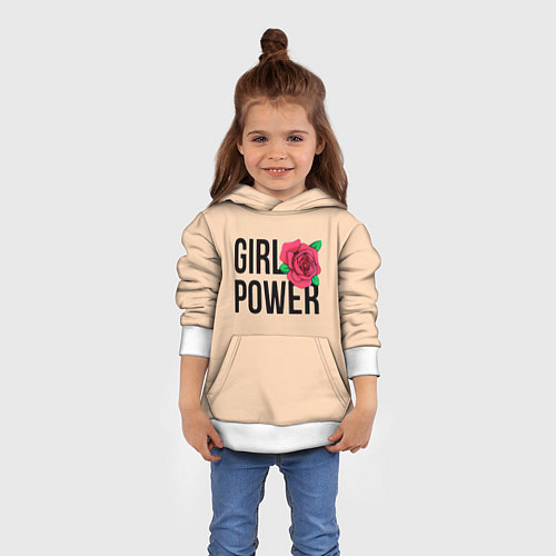 Детская толстовка Girl Power / 3D-Белый – фото 4