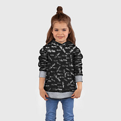 Толстовка-худи детская Sally Face: Black Pattern, цвет: 3D-меланж — фото 2