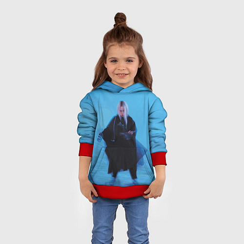 Детская толстовка Billie Eilish: Blue Fashion / 3D-Красный – фото 4