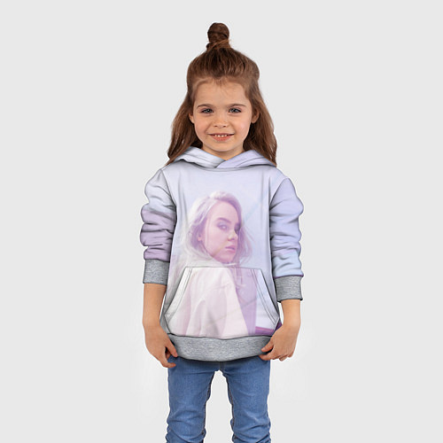 Детская толстовка Billie Eilish: Light Pink / 3D-Меланж – фото 4