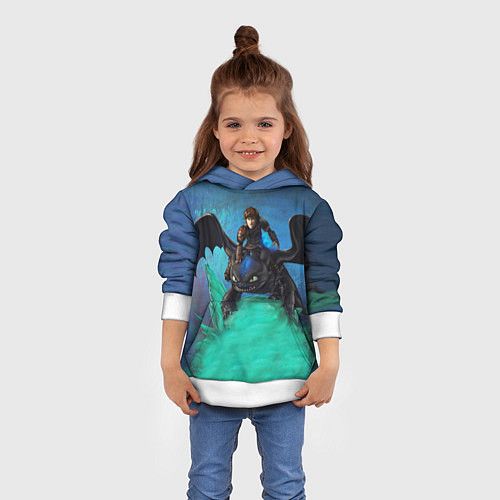 Детская толстовка Как приручить дракона / 3D-Белый – фото 4