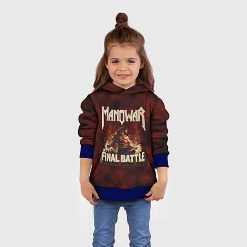 Детская толстовка Manowar: Final Battle / 3D-Синий – фото 4