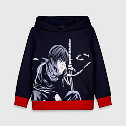 Толстовка-худи детская Бездомный бог, цвет: 3D-красный