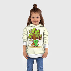 Толстовка-худи детская Forest Creeper, цвет: 3D-белый — фото 2