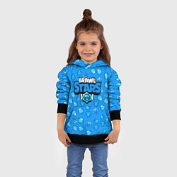 Толстовка-худи детская Brawl Stars: Blue Team, цвет: 3D-черный — фото 2