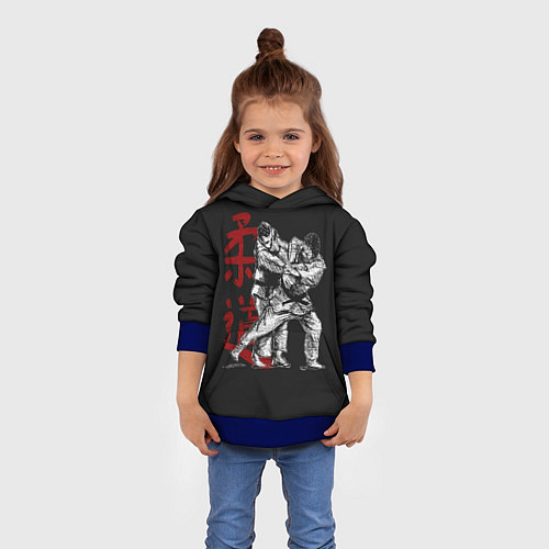 Детская толстовка Judo / 3D-Синий – фото 4