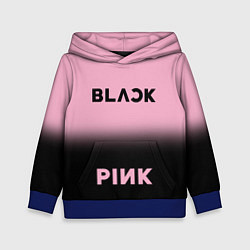 Толстовка-худи детская Blackpink - розово-черный, цвет: 3D-синий