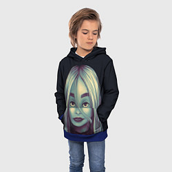 Толстовка-худи детская Billie Eilish, цвет: 3D-синий — фото 2