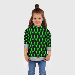 Толстовка-худи детская Billie Eilish: Acid Pattern, цвет: 3D-меланж — фото 2