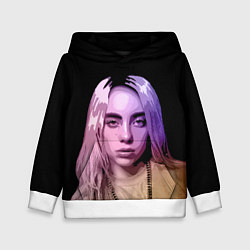 Толстовка-худи детская BILLIE EILISH: Violet Mood, цвет: 3D-белый