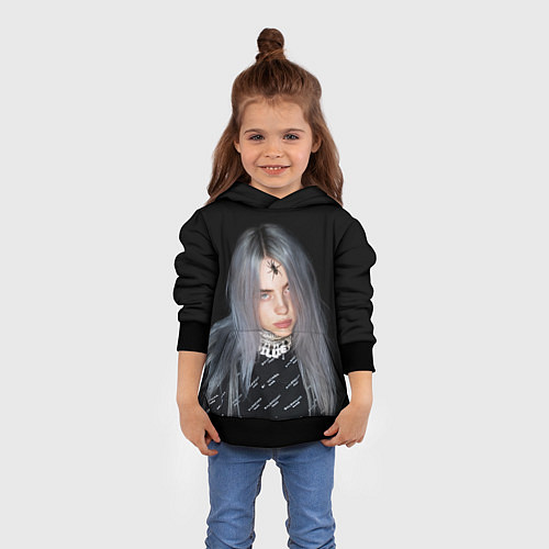 Детская толстовка BILLIE EILISH с Пауком / 3D-Черный – фото 4