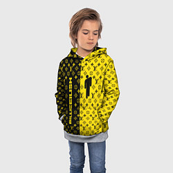 Толстовка-худи детская BILLIE EILISH x LV Yellow, цвет: 3D-меланж — фото 2