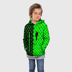 Толстовка-худи детская BILLIE EILISH x LV Green, цвет: 3D-меланж — фото 2