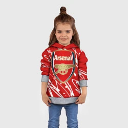 Толстовка-худи детская Arsenal, цвет: 3D-меланж — фото 2