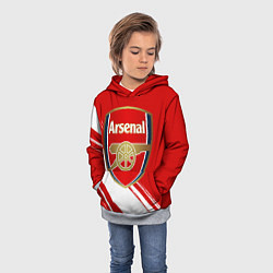 Толстовка-худи детская Arsenal, цвет: 3D-меланж — фото 2