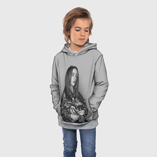 Детская толстовка Billie Eilish / 3D-Меланж – фото 3