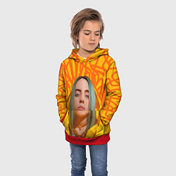 Толстовка-худи детская Billie Eilish, цвет: 3D-красный — фото 2